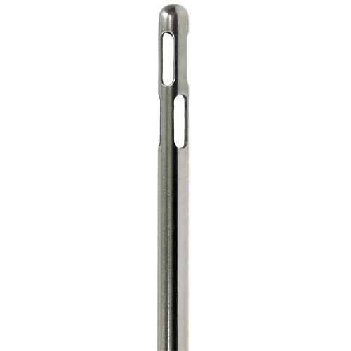 A silver metal case with a white background.
