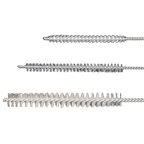 A group of four different types of metal spikes.