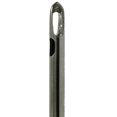A metal tube with a hole in it.