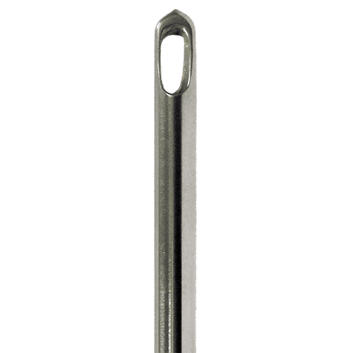 A metal pole with a long handle.