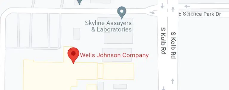 A map of the location of wells johnson company.