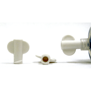 A pair of white earbuds sitting on top of a table.