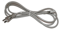 Gray electrical cord with two-prong plug.